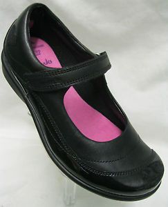 Girls Clarks Daisy Chain Black Leather School Shoes Sizes 1 to 2 5