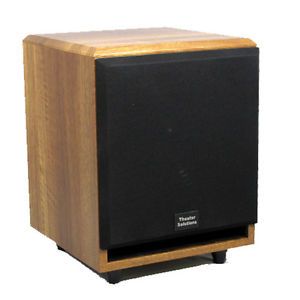 Theater Solutions SUB10FM 10" Home Theater Sub Powered Mahogany 350W Subwoofer