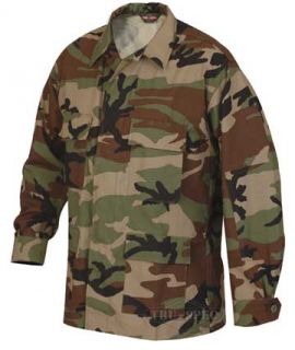 Woodland Camo Lightweight Army BDU Uniform Jacket Medium Long by Tru Spec 1514