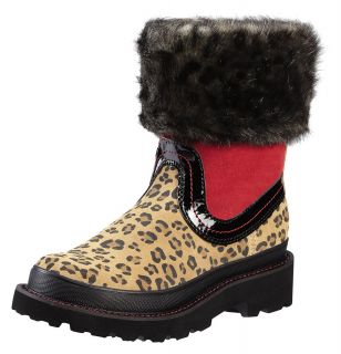 Ariat Western Boots Womens Fatbaby Faux Fur Leopard Print 10010218