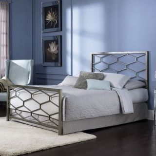 Full Size Contemporary Metal Bed Frame with Headboard and Footboard