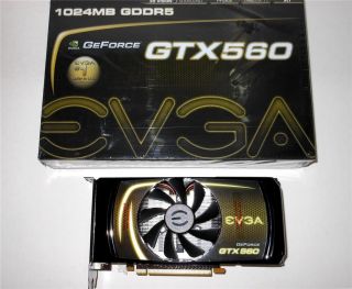 EVGA NVIDIA GeForce GTX 560 1GB GDDR5 256bit HDMI PCI E Video Card 100 New