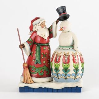 Jim Shore Santa Building Snowman Figurine