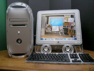 Apple Power Mac G4 Dual 800MHz 17" LCD Monitor Set