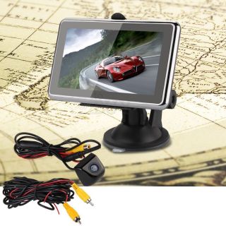 Car 4 3" Touch Screen GPS Navigation FM 128MB 4GB West EU Map Rearview Camera