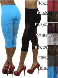 Show Off Your Beautiful Leg with This Sexy Fishnet Capris Legging Pick Any Color