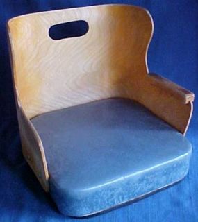 Vintage Mid Century Modern Bentwood Wood Child Booster High Chair Seat TP