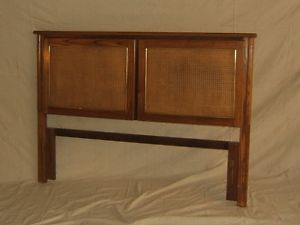 Handcrafted Queen Headboard Cane 64in x 45in Contemporary Vintage Solid Oak