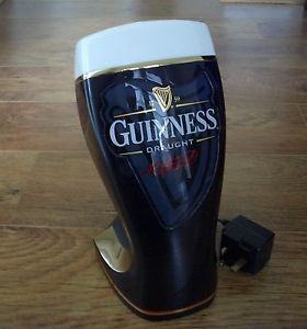 Guinness Beer Illuminated Bar Top Pump Sign Advertising Pub Light Home Bar