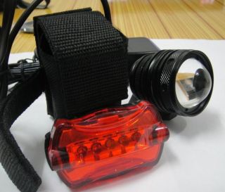 1800 LM Zoomable CREE XM L U2 LED Bicycle Bike Headlight Headlamp Rear Light A7