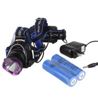2000 LM CREE XM L T6 LED 3 Mode Headlamp Headlight Head Light Lamp 2pcs Battery