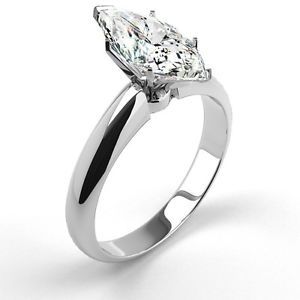 1 01 Carat Weight Marquise D SI1 14k White Gold Diamond Engagement Ring