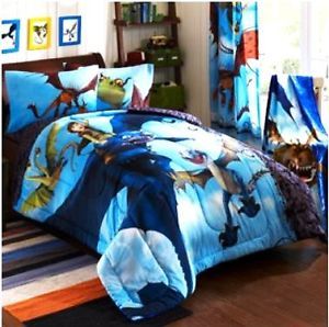 How to Train Your Dragon Kids Boys Bedding Bedsheets Comforter Blanket Curtain