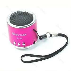 Mini Portable USB FM Radio Speaker Music Player TF Card for PC iPod  Rose Red