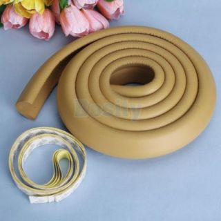 2M Brown Baby Kids Safety Desk Table Corner Edge Cushion Guard Protector Cover