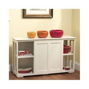 White Kitchen Cabinet Pantry Cupboard Laundry Storage Organizer Home Furniture