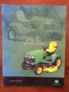 John Deere x Series Lawn and Garden Tractor Catalog Brochure X400 to X500 Models