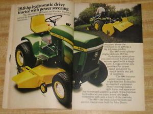 Vintage 1977 John Deere Lawn and Garden Brochure Mower 212 300 400 Tractor