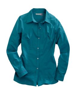 Tin Haul Womens Shirt Western L s 100 Cotton Solid Teal Button Up 0703
