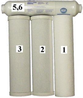 Watergeneral FK 4 Ro System Replacement 4 Filter Kit RO585 RD106 Sediment Carbon