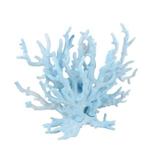 Aquarium Fish Tank Nontoxic Plastic Coral Ornament Light Blue
