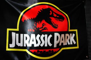 Jurassic Park Movie Action Figures Sign Banner Flag B0035