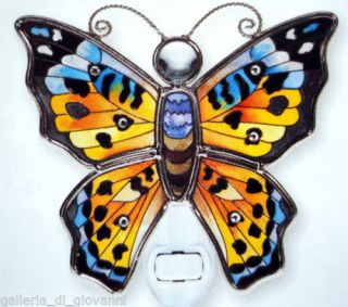 Large Orange Blue Butterfly Night Light Stained Glass Butterflies 1