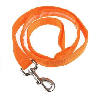 Glow LED Flashing Light Dog Pet Belt Harness Lead Leash Tether Orange New