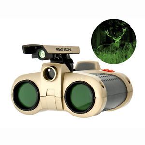 Night Scope 4x30 Binoculars w 25ft Night Viewing Range Super Bright LED Light