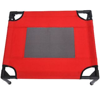 Pawhut Indoor Outdoor Elevated Portable Pet Sleeping Cot Dog Bed – Red