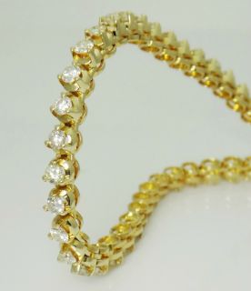 14k Yellow Gold CZ Tennis Bracelet