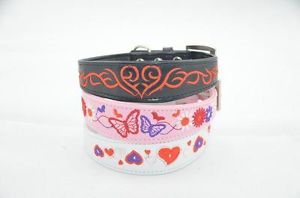 Luxury Small Dog Collar Large Dog Collars Embroidery 2012 New Fashion 3 Colors
