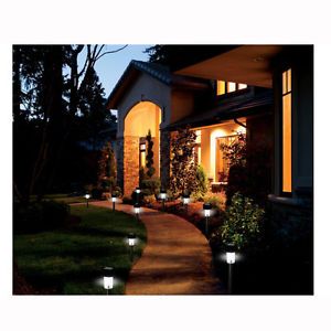 10 Pack Outdoor LED Solar Lights w Built in Stakes