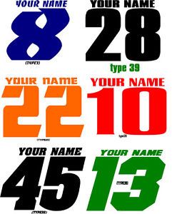Motorcycle Number Plate Decals Motocross Stickers MX ATV YZ RM KX SX CR 32