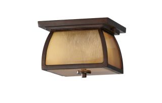 Murray Feiss OL8513 9" Two Light Outdoor Flush Mount Ceiling Fixture With