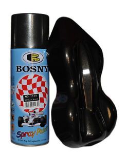 Bosny 100 Acrylic Metallic Aerosol Spray Paint Metallic Black 1139 11 Oz