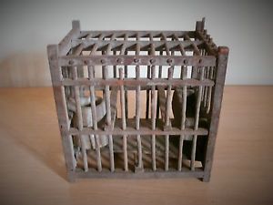 Antique Coal Miners Wooden Bird Cage Small Canary Cage on PopScreen