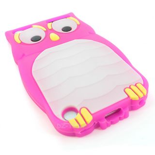 3D Pink Cute Owl Silicone Gel Skin Case Cover Apple iPod Touch 5 5g Accessory