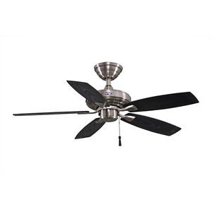 Hampton Bay Gazebo II 42 in Indoor Outdoor Brushed Nickel Ceiling Fan
