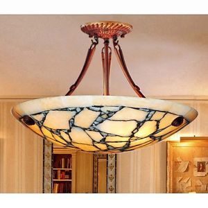 Alabaster Stone Shade Ceiling Pendant Chandelier Lighting Fixture Light Lamp