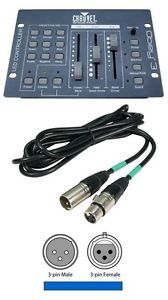 New DMX LED Light Stage Lighting Controller 3 Channel 3 Pin 25' DMX Cable
