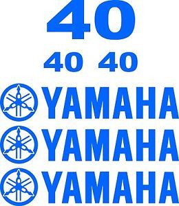 Yamaha Outboard Decal Kit 40 HP Decal Stickers