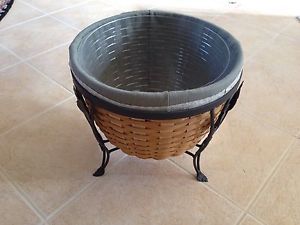 Longaberger 2004 Ficus Basket Combo with Wrought Iron Large Plant Stand