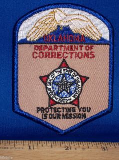 Oklahoma Department Corrections Officer Jail Logo Patch