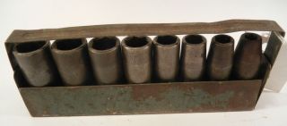 8 Piece Impact Socket Set with Tray 5 16 3 4 3 8 Drive