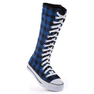 Knee High Canvas Sneakers Womens Casual Boots Lace Up Shoes Fashion Size 5 10