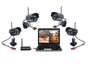 2 4GHz Digital Wireless Camera DVR USB Security Camera 4CH IR Cams CCTV System