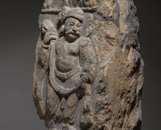 Ancient Indian Gandharan Greek Buddhist Schist Stone Sculpture