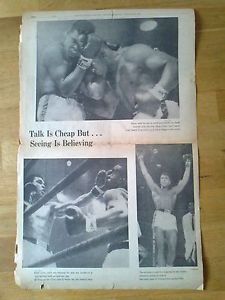 RARE Cassius Clay Muhammad Ali V Sonny Liston 1964 Newspaper Page