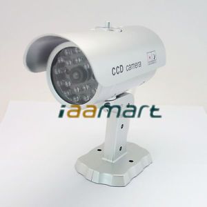 Fake Dummy Security Safety Camera with Motion Sensor Red LED Light Home Outdoor